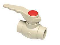 Кран шаровой "Экопластик" серый 40